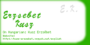 erzsebet kusz business card